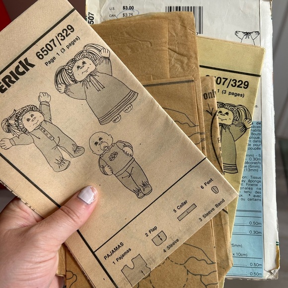 4/$50 Butterick 6507 Cabbage Patch Kids Clothes sew kit 🪡 - Picture 6 of 7